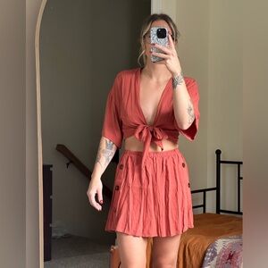 Toluca Coverup Set - Maria Top and Victoria Bottom Clay